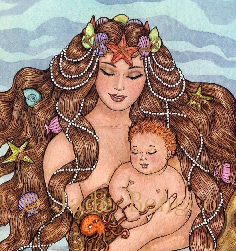 MADONNA of the SEA Mermaid Baby