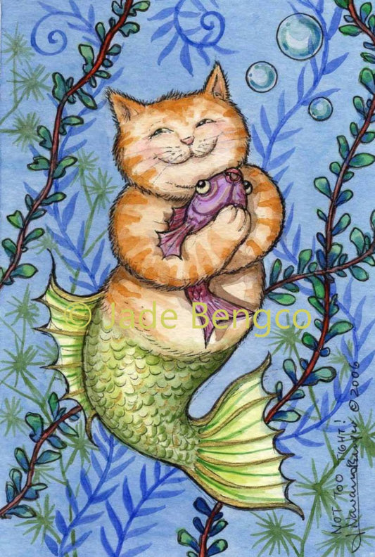NOT TOO TIGHT Mercat Mermaid Cat Fish