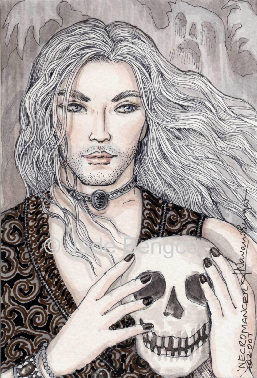 NECROMANCER Sorcerer Wizard Skull Spirit