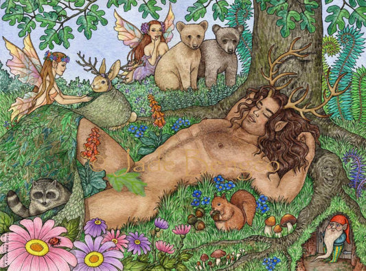 A SUMMER IDYLL Cernunnos Woodland Deity