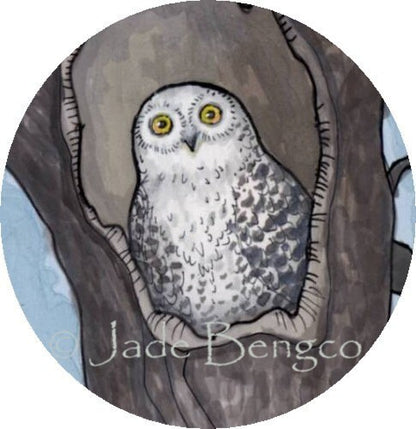 JACK FROST, Snowy Owl, Winter scene