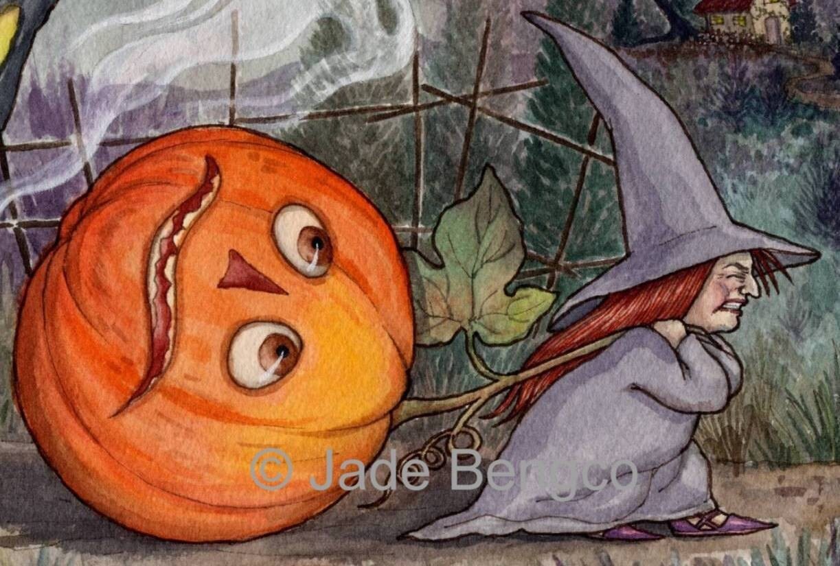 DETERMINED Witch Pumpkin Ghost Halloween